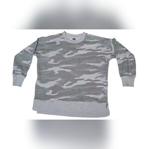 Aerie Sweatshirt Women's Medium Camo Long Sleeve Cotton Blend *READ